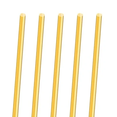Abbildung von 5PCS 4mm Messingstab,iMeistek 300mm Länge Messing solide Runde Stange Stifte für Drehbank Bar Stock,DIY Crafts