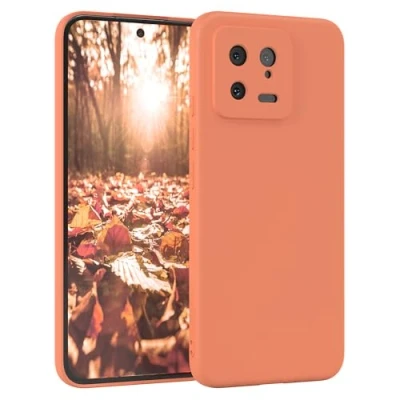 Abbildung von EAZY Case Silikonhülle für Xiaomi 13 Hülle Silikon Orange weich stoßfeste Handyhülle Schutzhülle mit Kameraschutz Dünn Premium Schutz Cover TPU Phone Bumper in