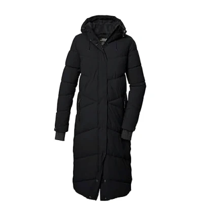 Abbildung von killtec Damen Steppmantel/Funktionsmantel in Daunenoptik mit Kapuze KOW 87 WMN QLTD CT, schwarz, 40, 41813 000