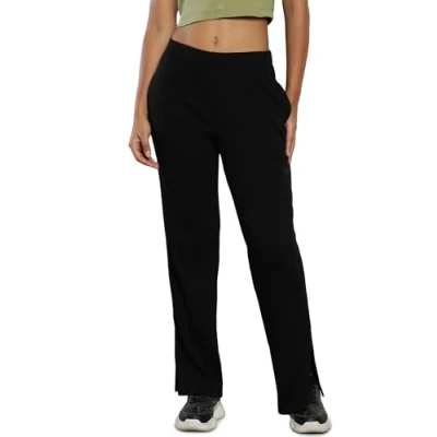 Abbildung von Calvin Klein Jeans Damen Hose Stoffhose, Schwarz (Ck Black), L