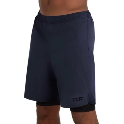 Abbildung von TCA Trainingsshorts Herren 2 in 1 Laufhose, Dunkelblau/Schwarz (1 tlg)