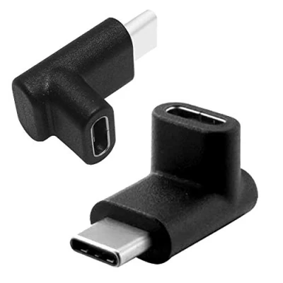 Abbildung von VMOJO 90 Grad USB Type C Stecker auf Buchse Adapter,USB 3.1 gewinkelter OTG Verlängerung Adapter für Laptop &amp; Tablet Handy (2 Stücke)