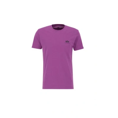 Abbildung von Alpha Industries Small LOGO Tshirt basic, Herren, Größe: 3XL, Dark magenta