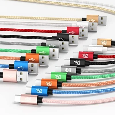 Abbildung von JAMEGA USB C Datenkabel SCHNELL Ladekabel für Samsung usw. mehrere Längen Kabel, Typ A, C, (100 cm)