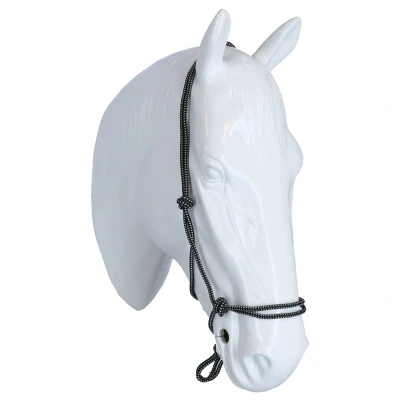 Abbildung von F.R.A. Reit Ausbildungshalfte Babia Ruchi Collection Nylon Schwarz/Weiß Warmblut