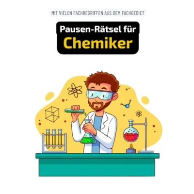 Abbildung von Ein Kreuzworträtsel Buch für Chemiker und Laboranten mit vielen Fachbegriffen aus dem Alltag.: Rätsel Knobelei in einem Kreuzworträtselheft Chemikerinnen.