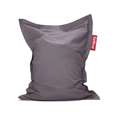 Abbildung von Fatboy® Junior Stonewashed Grey Original Nylon Sitzsack Klassisches Indoor Sitzkissen speziell für Kinder 130 x 100 cm