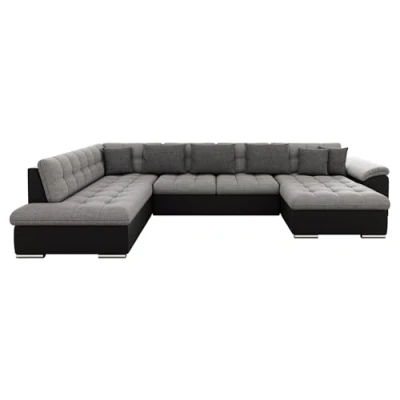 Abbildung von Mirjan24 Eckcouch Ecksofa Niko, Design Sofa Couch mit Schlaffunktion U Große Farbauswahl Wohnlandschaft (Ecksofa Rechts, Soft 011 + Lux 05 06)