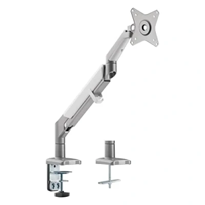 Abbildung von Ergo Office ER 405G Monitorhalterung mit Gasfeder Tischhalterung Monitorarm Höhenverstellbar Schwenkbar Neigbar Drehbar 13&quot; 32&quot; bis 9kg VESA 75x75 100x100 (Grau)