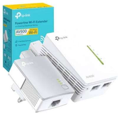 Abbildung von TP Link TL WPA4221 KIT AV600 Powerline Adapter WiFi Extender Kit, N300, Ethernet Ports, Adapter, Extender, Netzwerkadapter, UK Stecker, Plug &amp; Play