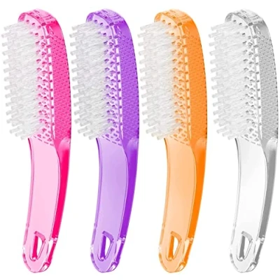 Abbildung von Larbois Nagelbürste zur Reinigung der Fingernägel, 4 Stück, Griff Nagelbürsten, Fingernagelbürste von Nagelpeeling Bürste für Zehen und Nägel, Damen Herren, Farbe 1