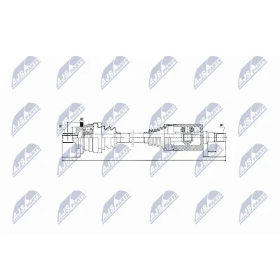 Abbildung von NTY NPW ME 027 Antriebswelle Vorderachse rechts 519 MERCEDES BENZ: E Klasse T modell, Limousine kfzteile, kfzteile24, bandel online, bandel,
