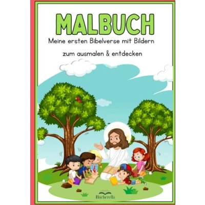 Abbildung von Malbuch meine ersten Bibelverse Mit Bildern zum ausmalen &amp; entdecken: einfachen und Versen die Bibel kennenlernen für Kinder ab 3 Jahren