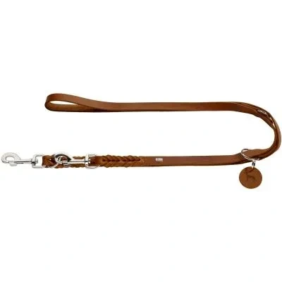 Abbildung von Hunter Leder Verstellbare Führleine Solid Education 13/250, cognac 13/250