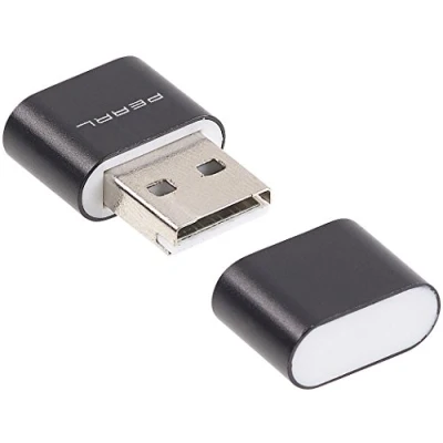 Abbildung von PEARL Micro SD Kartenleser: Mini Cardreader für microSD(HC/XC) Karten bis 128 GB &amp; USB Stick (Micro Karte, microSDHC Speicherkarten)