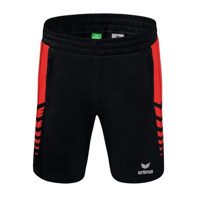 Abbildung von Erima Kinder Six Wings kurze Shorts, schwarz/rot, 164