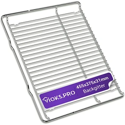 Abbildung von Viоks.pro Grillrost Edelstahl 455x375x31mm Ersatz für Backofen Gitterrost Bosch 00577170 Ofenrost, Rost, &amp; Herd