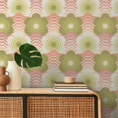 Abbildung von A.S. Création Vliestapete &quot;Retro Chic florale Tapete Mustertapete Retro Blumen&quot;, matt, Vintage für Schlafzimmer Küche Wohnzimmer Floral Design