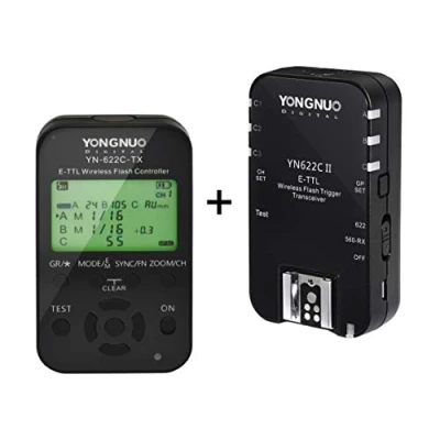 Abbildung von Yongnuo YN622C TX Kit YN 622 Receiver and 622TX Transmitterfor Canon (FEC, FVL, LCD, 100 m) Black