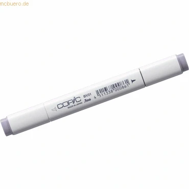 Abbildung von COPIC Classic Marker Typ BV 31, Pale Lavender, professioneller Layoutmarker, mit einer breiten und feinen Spitze