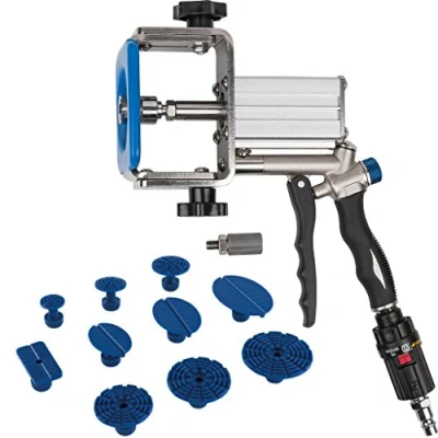 Abbildung von KS Tools 140.2520 Profi Druckluft Ausbeul Auszieher Satz, 12 tlg.