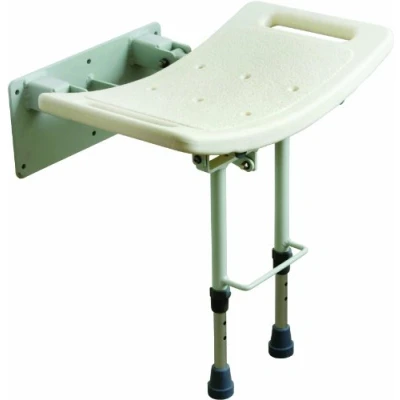 Abbildung von Drive Medical SWALL002 Duschhocker, Wandanbringung, mit Beinen, Weiß