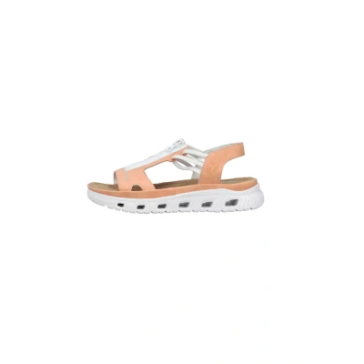 Abbildung von Rieker Plateausandalette, Damen, Größe: 38, Orange Schuhe