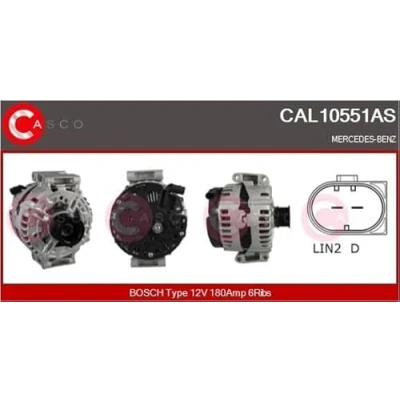 Abbildung von CASCO CAL10551AS Lichtmaschine 12V 180A MERCEDES BENZ: E Klasse Limousine, C T modell, modell