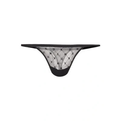 Abbildung von DKNY Intimates Monogram Thong String, Damen, Größe: Small, Black