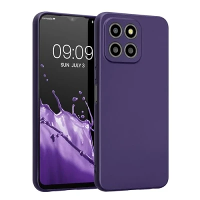 Abbildung von kwmobile Handyhülle kompatibel mit Honor X8 5G / X6 70 Lite Hülle weiche Silikon Case metallisch schimmernd in Metallic Blauviolett