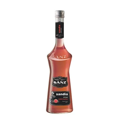 Abbildung von Wassermelone Sirup Sanz, Cocktail Sirup, mit 16% Wassermelonenbrei, ohne Farbstoff, 0,7L