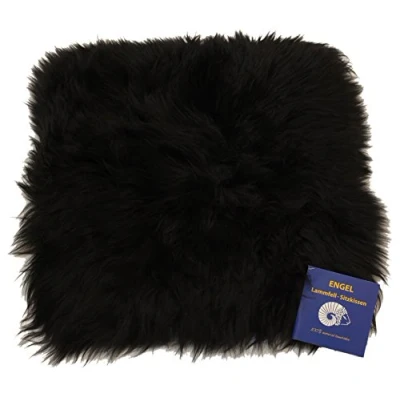 Abbildung von Reissner Lammfelle Sitzauflage DIANA 40 SCH aus Schaffell hochwollig quadratisch 40x40cm schwarz