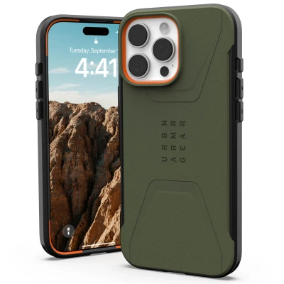 Abbildung von Apple iPhone 16 Pro Max Hülle MagSafe Kunststoff UAG Hard Case/Backcover Handyhülle Grün Shockproof/Stoßfest