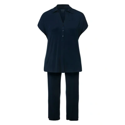 Abbildung von Ulla Popken SET Nachtwäsche Set, Damen, Größe: 42/44, Night blue
