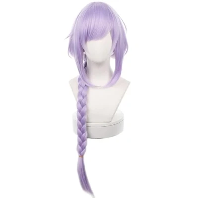 Abbildung von HIROAKIYA Qiqi Wig, Genshin Impact Cosplay Wig with Cap, Length approx.85cm