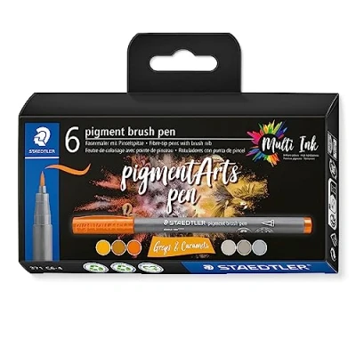 Abbildung von pigment brush kartonnen etui 6 st greys and caramels