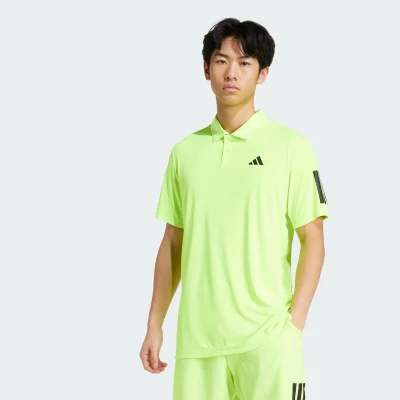 Abbildung von adidas Performance CLUB 3 Stripes Poloshirt, Herren, Größe: Medium, Lucid lemon