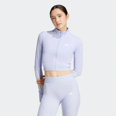 Abbildung von adidas Performance Hyperglam FULL ZIP RIP Cover UP Trainingsjacke, Damen, Größe: Medium, Violet tone