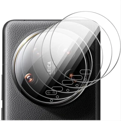 Abbildung von GIOPUEY [Ultra dünn 4 Stück Kameraschutz Kompatibel mit Xiaomi 14 Ultra, HD Kamera Glas Schutzfolie [Kratzfest] Camera Protector für Ultra