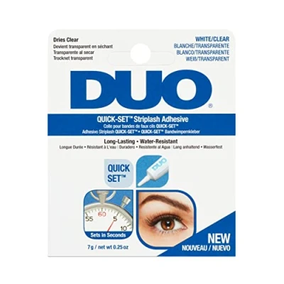 Abbildung von ARDELL DUO Wimpernkleber Transparent mit Schnelltrocken Formel Das Original für falsche Wimpern zum Kleben extra starkem Halt Wimpernverlängerung Glue Clear aus der Tube, wasserfest, 7gr.