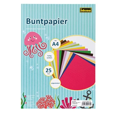 Abbildung von Buntpapier A4 25 Blatt Idena