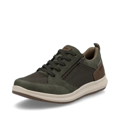 Abbildung von Rieker Herren Low Top Sneaker 16901, Männer Halbschuhe, lose Einlage,Sportschuhe,Freizeitschuhe,Turnschuhe,Laufschuhe,grün (54),46 EU / 11 UK