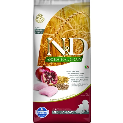 Abbildung von N&amp;D LG DOG Puppy M/L Huhn &amp; Granatapfel varianten 12 kg