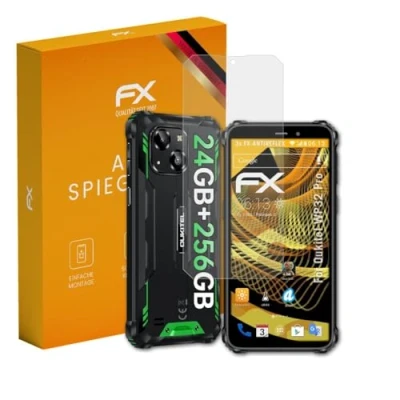 Abbildung von atFoliX Panzerfolie kompatibel mit Oukitel WP32 Pro Schutzfolie, entspiegelnde und stoßdämpfende FX Folie (3X)