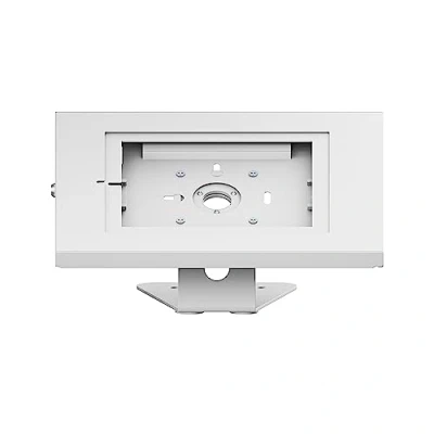 Abbildung von PureMounts® Tablet Halterung mit abschließbarem Stahlgehäuse für IPad 5/6/7/8/9/ Air 9.7&quot;/ 10.5&quot;/10.9&quot;/ 9.7&quot;/10.5&quot;/11&quot; sowie Samsung Tab A 10.1 (2019)/ A7/ S6 Lite 10.4&quot;, weiß