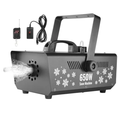 Abbildung von VEVOR Schneemaschine, 650 W, Hand /Hänge ferngesteuerte Schneeflockenmaschine für den Innenbereich mit 1 L Tank, Kunstschneemaschine Weihnachtsfeiertagspartys, Schnee Maschine