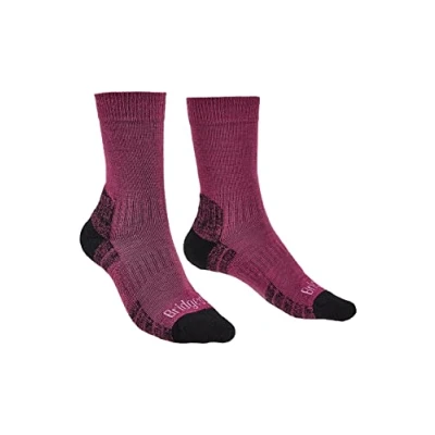 Abbildung von Bridgedale Damen Merino Endurance Socken, leicht, Stiefelhöhe, Größe L, Beerenfarben