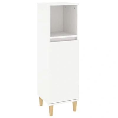Abbildung von vidaXL Badmöbel Set Badschrank Weiß 30x30x100 cm Holzwerkstoff