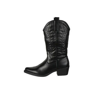Abbildung von Elara Damen Cowboy Stiefel Biker Boots Chunkyrayan 301 A32 Black 40