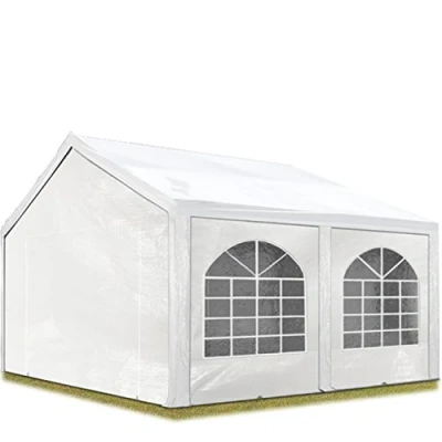Abbildung von TOOLPORT Hochwertiges Partyzelt 3x5 m Pavillon Zelt PE Plane 450 N Gartenzelt Festzelt Wasserdicht weiß